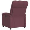 vidaXL Massage Recliner Chair Purple Polyester, Metal, Plywood Standard