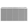 vidaXL Garden Shed Light Grey Galvanized Steel Large Garden Shed