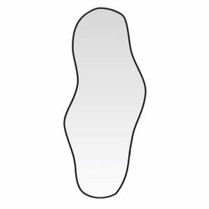 vidaXL Wall Mirror Black Glass Medium Minimalistic Wall Mirror Other