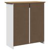 vidaXL Hallway Cabinet White and Brown Solid pine wood, engineered wood
