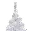 vidaXL Artificial Pre-lit Christmas Tree with Ball Set Silver 82.7" PET