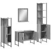 vidaXL Bathroom Cabinet Set Grey Sonoma