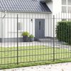 vidaXL Garden Fence 6 pcs Grey 66.93 x 88.58 in Powder-Coated Steel
