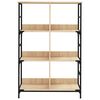 vidaXL Bookshelf Sonoma Oak Engineered wood, steel 30.9 x 13.0 x 46.3 in
