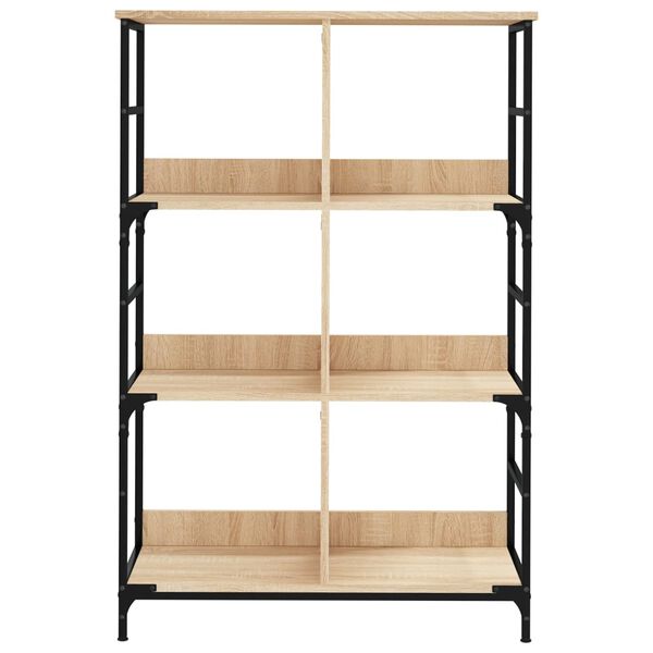 vidaXL Bookshelf Sonoma Oak Engineered wood, steel 30.9 x 13.0 x 46.3 in