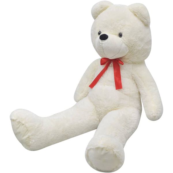 vidaXL XXL Soft Plush Teddy Bear Toy White 63"