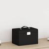 vidaXL Jewellery Box 3-Layer with Mirror Lockable Black 10.2x7.1x6.9"