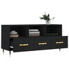 vidaXL TV Cabinet Black Engineered wood, iron 40.2 in wide TV Cabinet