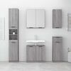 vidaXL Bathroom Cabinet Grey Sonoma Engineered Wood Tall