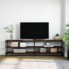 vidaXL TV Cabinet Brown Oak Engineered wood, metal Large TV Cabinet