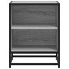 vidaXL Bedside Cabinet Gray sonoma Engineered wood and metal