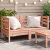 vidaXL Garden Sofa Set of 2 Natural wood Solid Douglas wood Medium