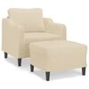 vidaXL Sofa Chair With Footstool Cream