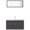 vidaXL Bathroom Furniture Set Grey Engineered wood Medium