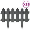 vidaXL Lawn Edgings 25 pcs Anthracite 32.8' Polypropylene