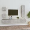 vidaXL TV Cabinet Set Set of 5 Concrete Grey Engineered Wood