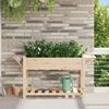 vidaXL Garden Planter Beige 61.02 x 23.23 x 30.12 in Solid Fir Wood