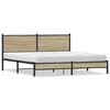 vidaXL Bed Frame Sonoma oak Steel Double Bed Frame Rectangular
