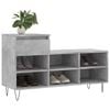 vidaXL Shoe Cabinet Concrete grey Engineered wood Medium Shoe Cabinet