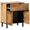vidaXL Bedside Cabinet Brown Solid mango wood, engineered wood, metal