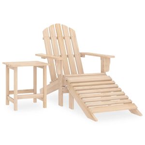 vidaXL Garden Chair Natural Wood Solid fir wood Standard Detachable
