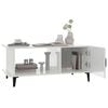 vidaXL Coffee Table High gloss white Engineered wood 35.4 x 19.7 x 15.7 in