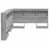 vidaXL Storage Headboard Grey Sonoma 62.99 in Engineered Wood