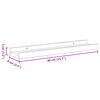vidaXL Wall Shelf Set of 2 White and Sonoma Oak MDF 15.7 x 3.5 x 1.2 in