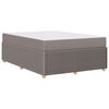 vidaXL Bed Frame with Mattress Taupe 55.1" x 78.7" fabric