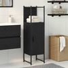 vidaXL Bathroom Furniture Set Black Oak 12.99 x 12.99 x 47.44 in