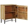vidaXL Sideboard Brown Solid Mango Wood, Steel 23.6 x 13.8 x 29.5 in