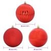 vidaXL Christmas Bauble Set 4 pcs Red Plastic