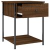 vidaXL Bedside Table Brown Oak Engineered wood 17.3 x 17.7 x 22.8 in