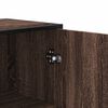 vidaXL Highboard Brown Oak Engineered Wood, Metal Standard Highboard