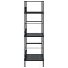 vidaXL Shelf Cabinet Black Engineered wood, Steel Medium Bookshelf