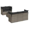 vidaXL Garden Sofa Set Grey Polyethylene Rattan 6 Piece Set