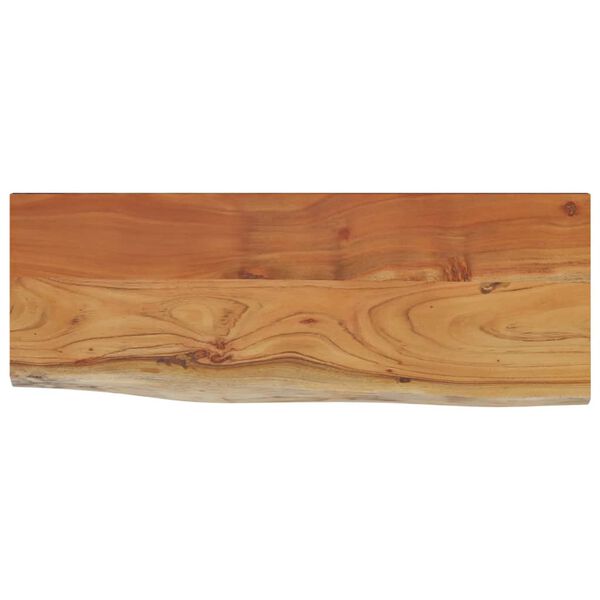 vidaXL Wall Shelf Natural wood tones Solid Acacia wood 19.7 x 7.9 x 1.0 in