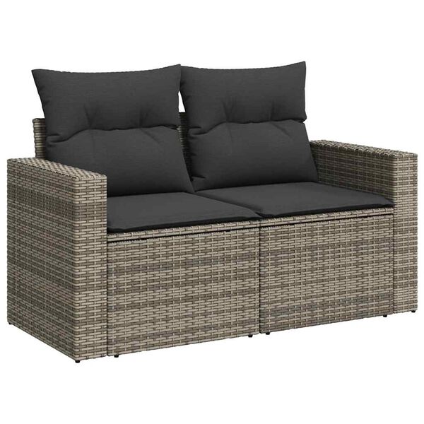 vidaXL Garden Sofa Set Gray