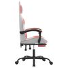 vidaXL Gaming Chair White and Pink Faux leather, metal, plywood Standard
