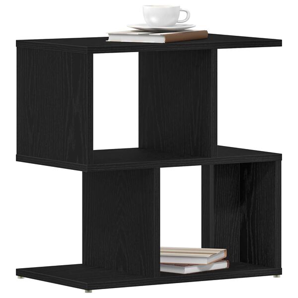 vidaXL Bedside Cabinet 2 pcs Black Oak 19.69 x 11.81 x 20.28 in