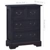 vidaXL Chest of Drawer Light Black Coffee Solid Mahogany Wood Medium