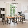 vidaXL Dining Table Leg Natural steel Powder-coated steel Medium