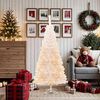 vidaXL Christmas Tree White PVC, steel 70.9 in Tough Christmas Tree