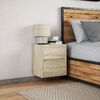 vidaXL Wall-mounted Bedside Cabinet Sonoma Oak Engineered Wood Compact