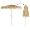 vidaXL Garden Parasol Brown Bamboo pole, Banana leaf roof