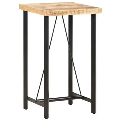 vidaXL Bar Table 23.6"x23.6"x42.1" Rough Mango Wood