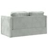 vidaXL Floor Sofa Bed 2-in-1 Light Grey 122x204 x 21.7 " Velvet