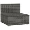 vidaXL 4-seater Sofa Grey PE rattan Large Modular 4-Seater Sofa