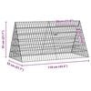 vidaXL Rabbit Cage Silver 650 x 55 x 55 cm Galvanised Steel