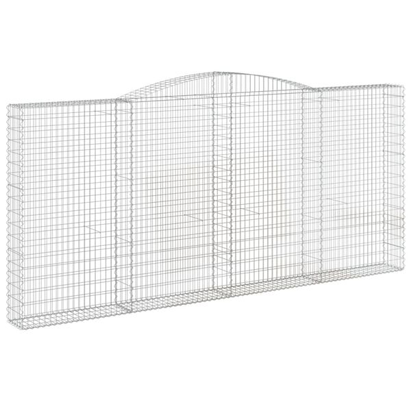 vidaXL Gabion Basket Set of 6 Silver Galvanized Iron Large